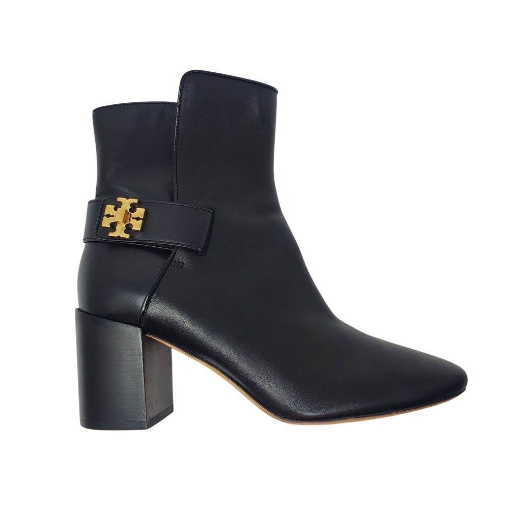 Tory Burch Kira 70MM Bootie Leather Ankle Boots Perfect Black 59585 Size US 7.5